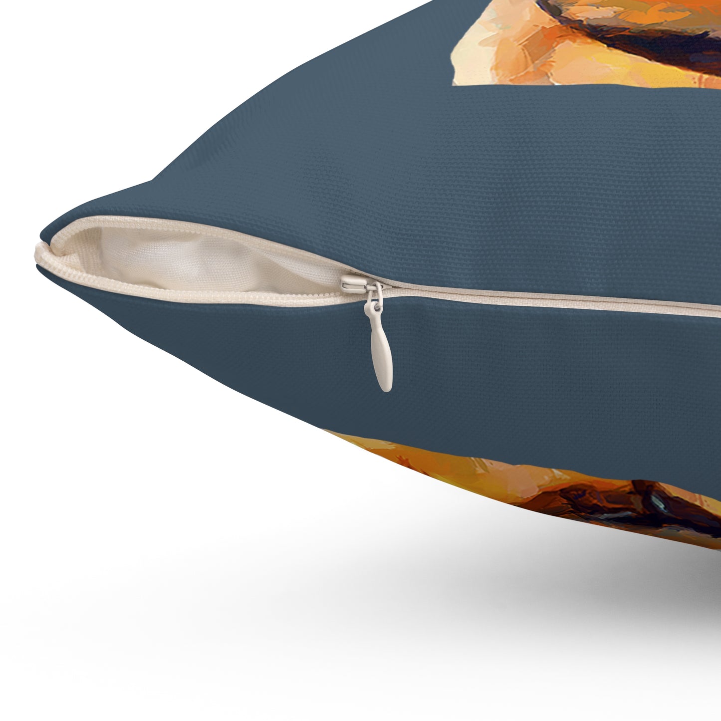 Red Heeler - Australian Cattle Dog Spun Polyester Throw Pillow