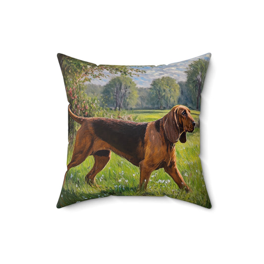 Bloodhound Spun Polyester Throw Pillow