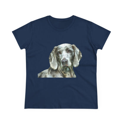 Weimaraner 'Greyson' Women's Midweight Cotton Tee
