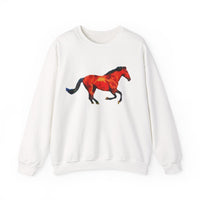 Horses 'Old Red' Unisex 50/50 Crewneck Sweatshirt