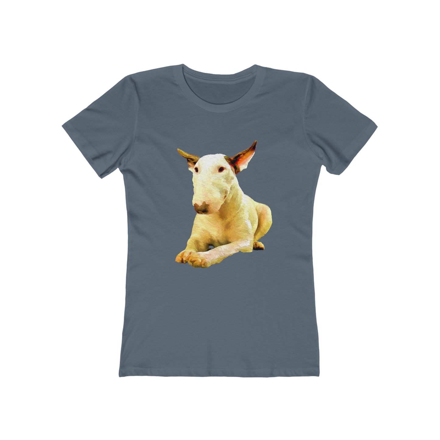 Elegance Captured - Women's English Bull Terrier Slim Fit Ringspun Cotton T-Shirt