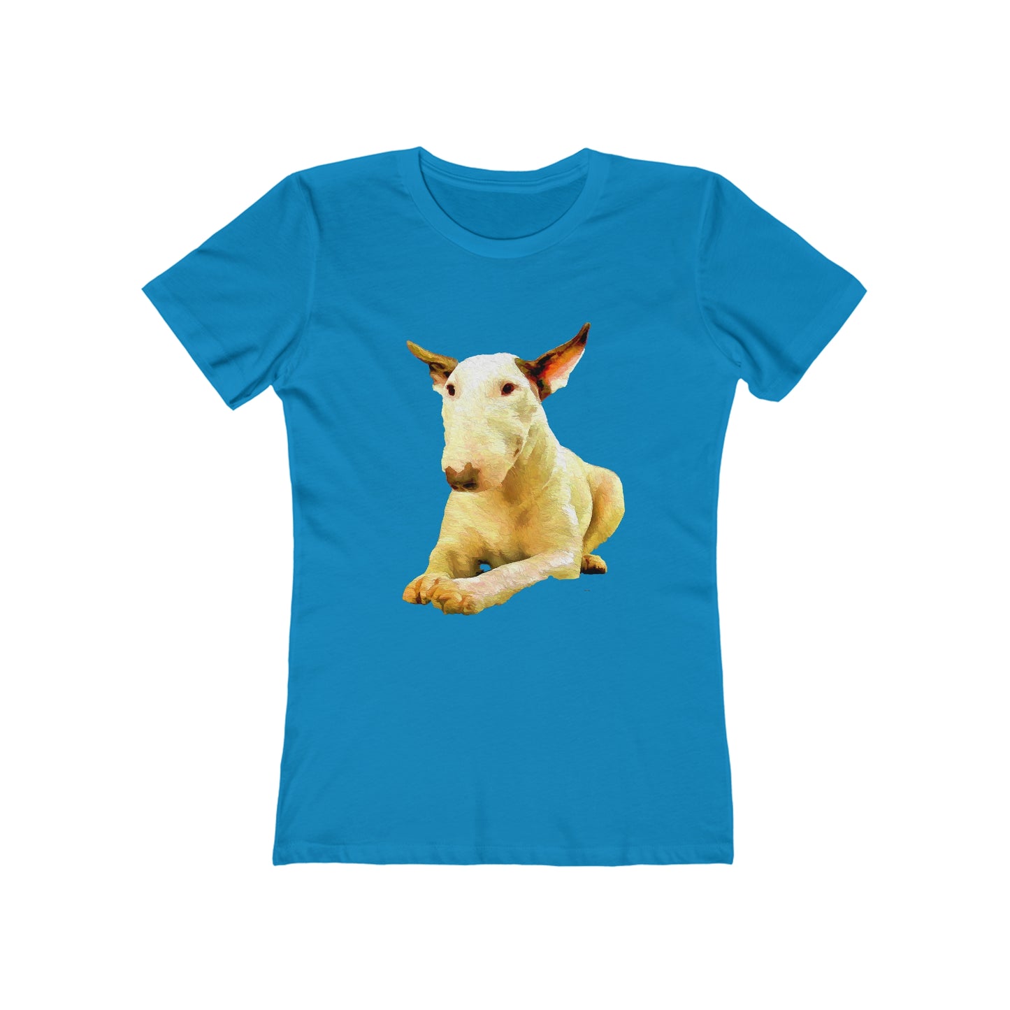 Elegance Captured - Women's English Bull Terrier Slim Fit Ringspun Cotton T-Shirt