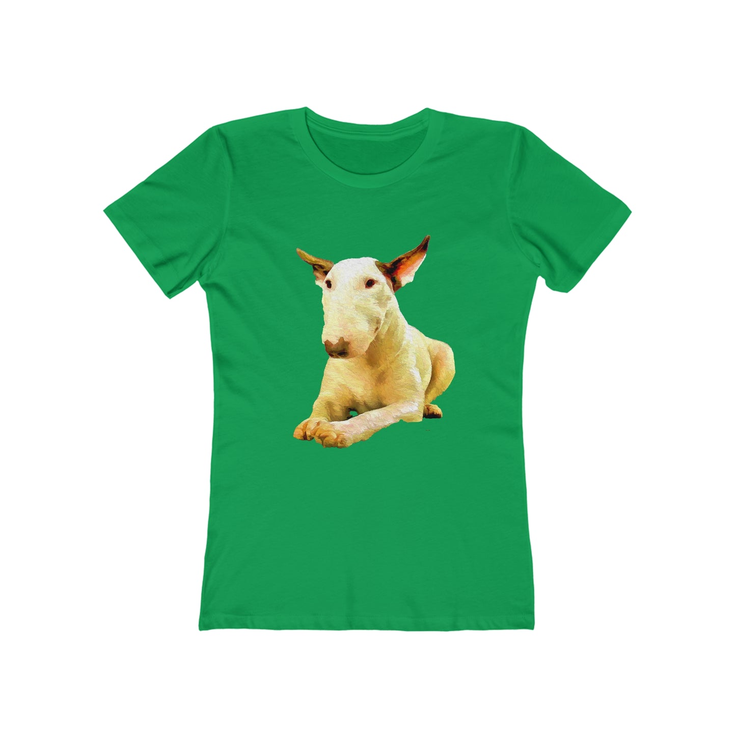Elegance Captured - Women's English Bull Terrier Slim Fit Ringspun Cotton T-Shirt