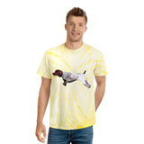 German Shorthair Pointer 'On Point' Unisex Tie-Dye Tee, Cyclone