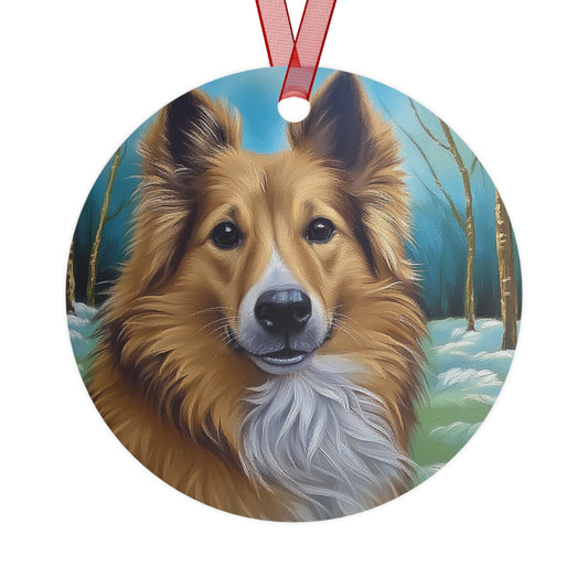 Charming Icelandic Sheepdog Metal Ornaments