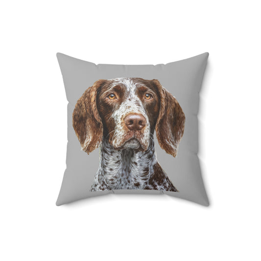 German Wirehaired Pointer Spun Polyester Throw Pillow
