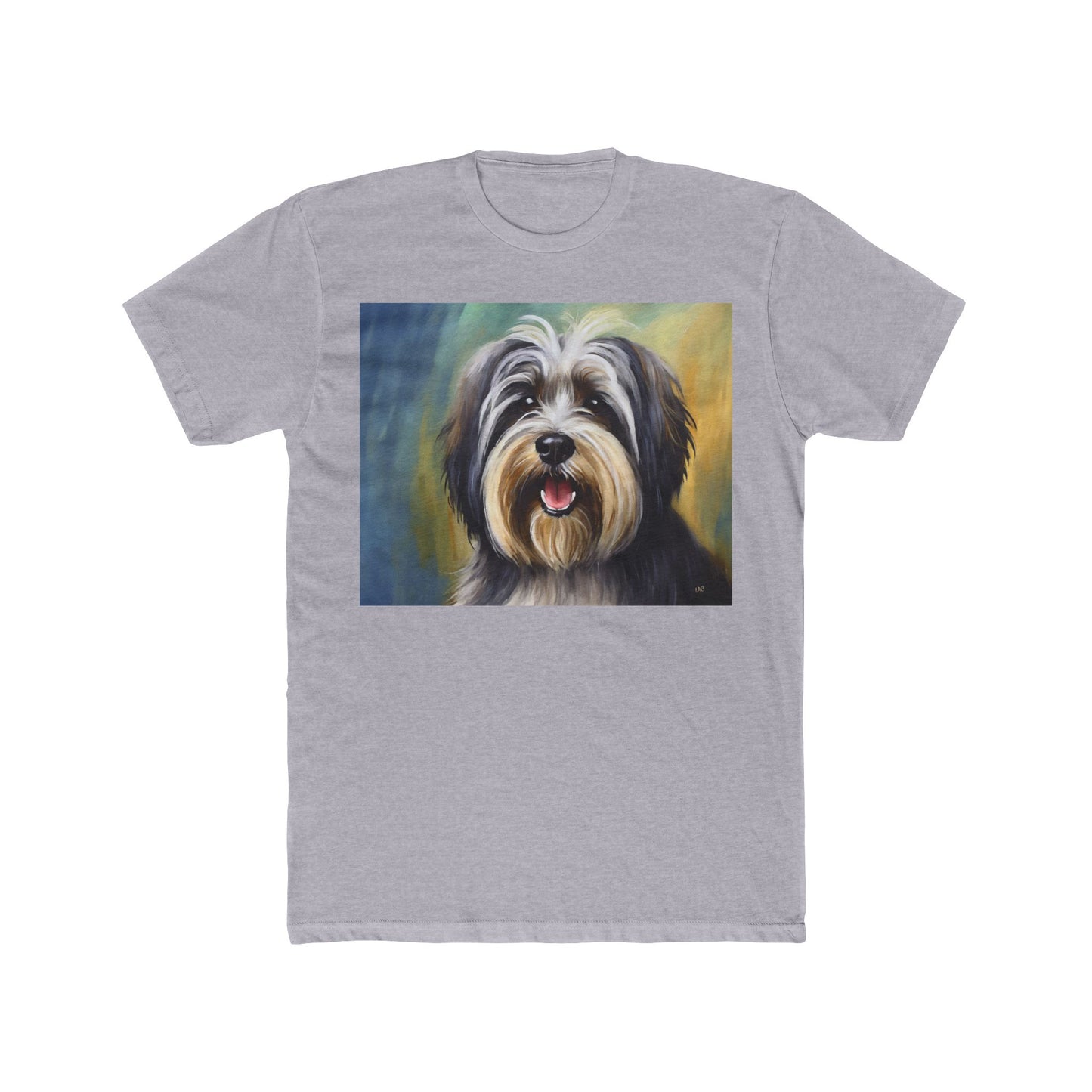 Tibetan Terrier Men's Fitted Cotton Crew Tee
