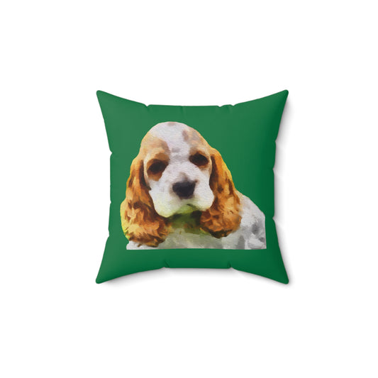 Cocker Spaniel 'Hogan' Spun Polyester Throw Pillow