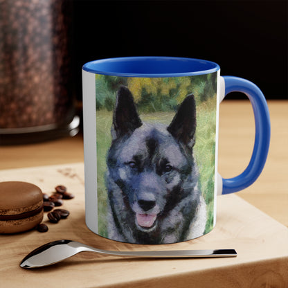 Norwegian Elkhound Accent Coffee Mug, 11oz