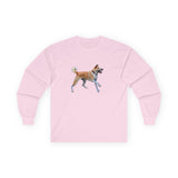 Korean Jindo Unisex Classic Cotton Long Sleeve Tee