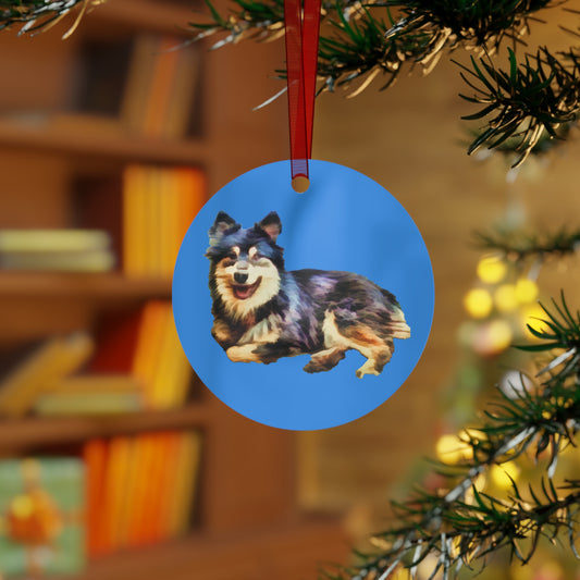 Finnish Lapphund Christmas Tree Metal Ornaments