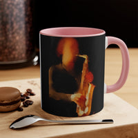 Saxophonist - Accent Coffee Mug, 11oz