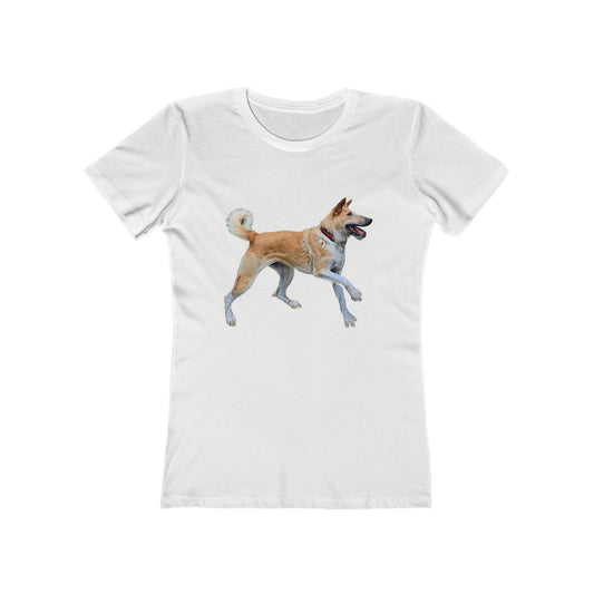 Korean Jindo Women's Slim Fitted Ringspun Cotton Tee