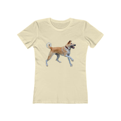 Korean Jindo Women's Slim Fitted Ringspun Cotton Tee