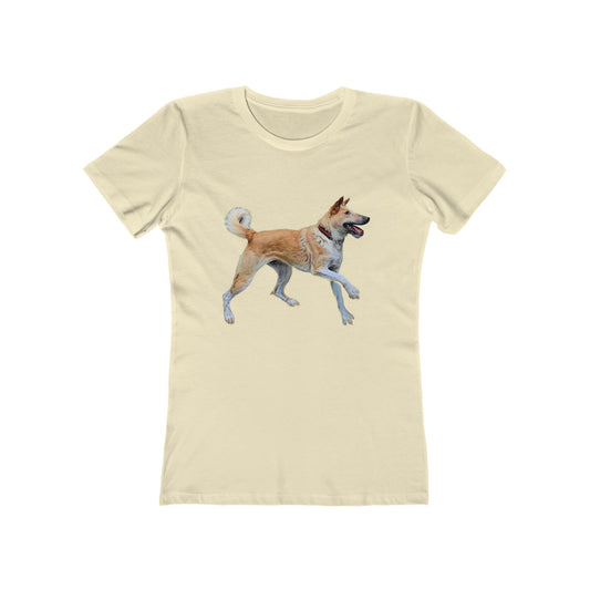 Korean Jindo Women's Slim Fitted Ringspun Cotton Tee