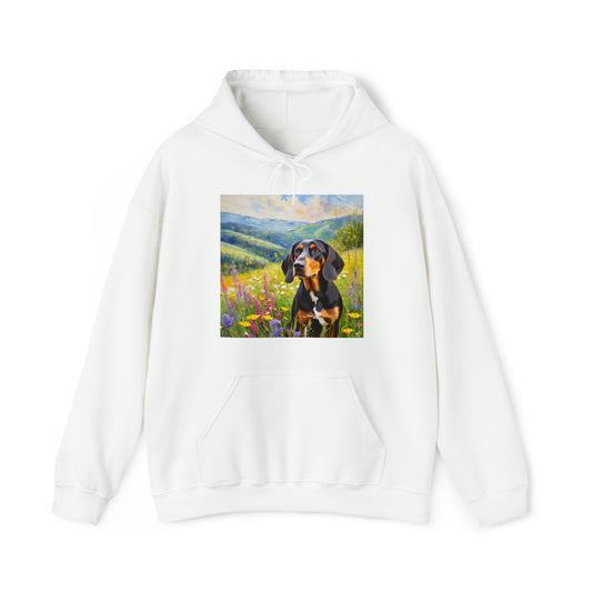 Black & Tan Coonhound Fine Art Hoodie