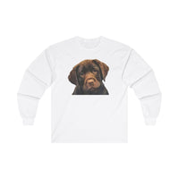 Chocolate Labrador Retriever Puppy Cotton Long Sleeve Tee