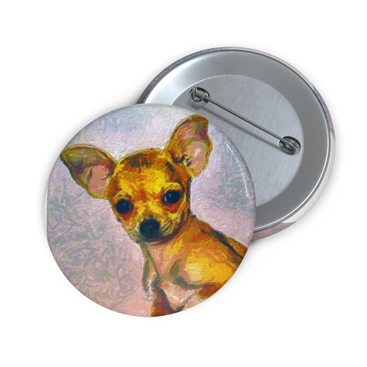 Chihuahua 'Belle' Metal Pinback Button