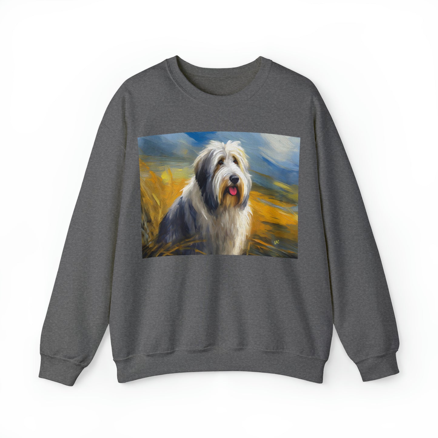 Elegant Old English Sheepdog 50/50 Crewneck Sweatshirt