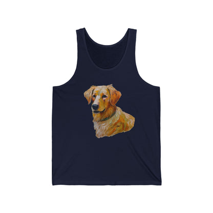 Golden Retriever Puppy Unisex Jersey Tank