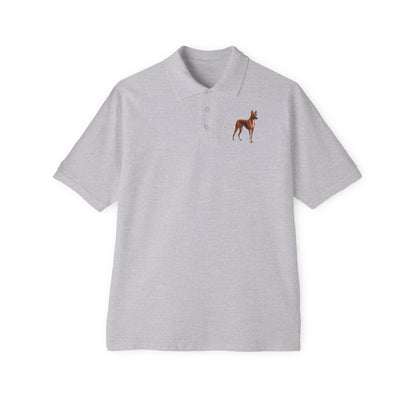 Azawakh Men's Piqué Polo Shirt: Elegance in Motion
