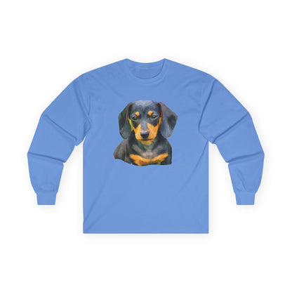 Dachshund 'Doxie #2' Unisex Cotton Long Sleeve Tee
