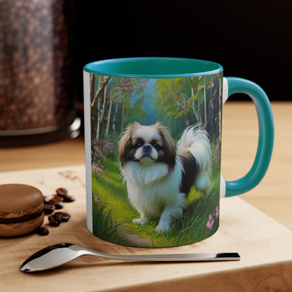 Japanese Chin 11oz Ceramic Accent Mug
