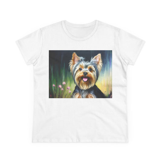Yorkie #3 Women's Midweight Cotton Tee