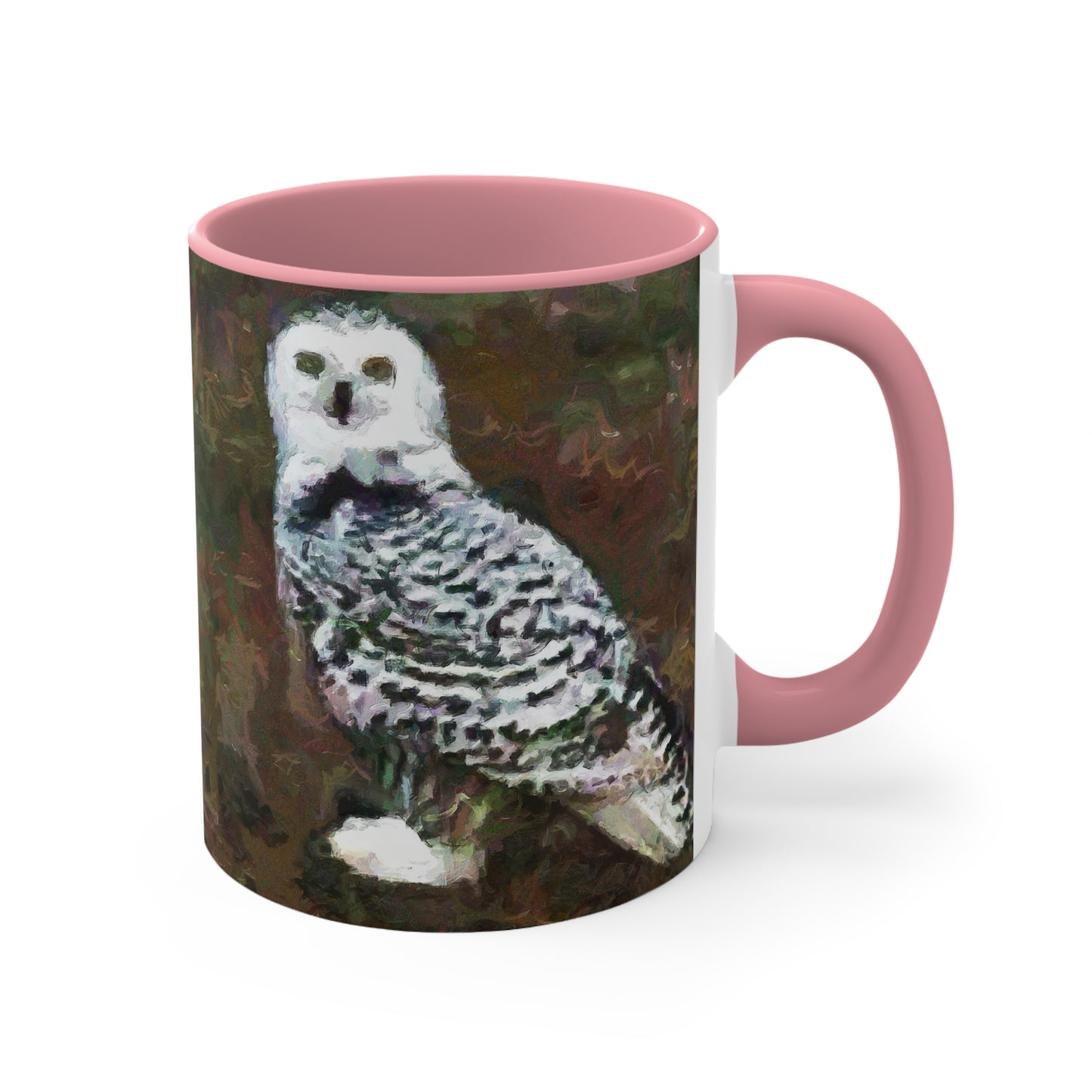 Snowy White Owl Accent Coffee Mug, 11oz
