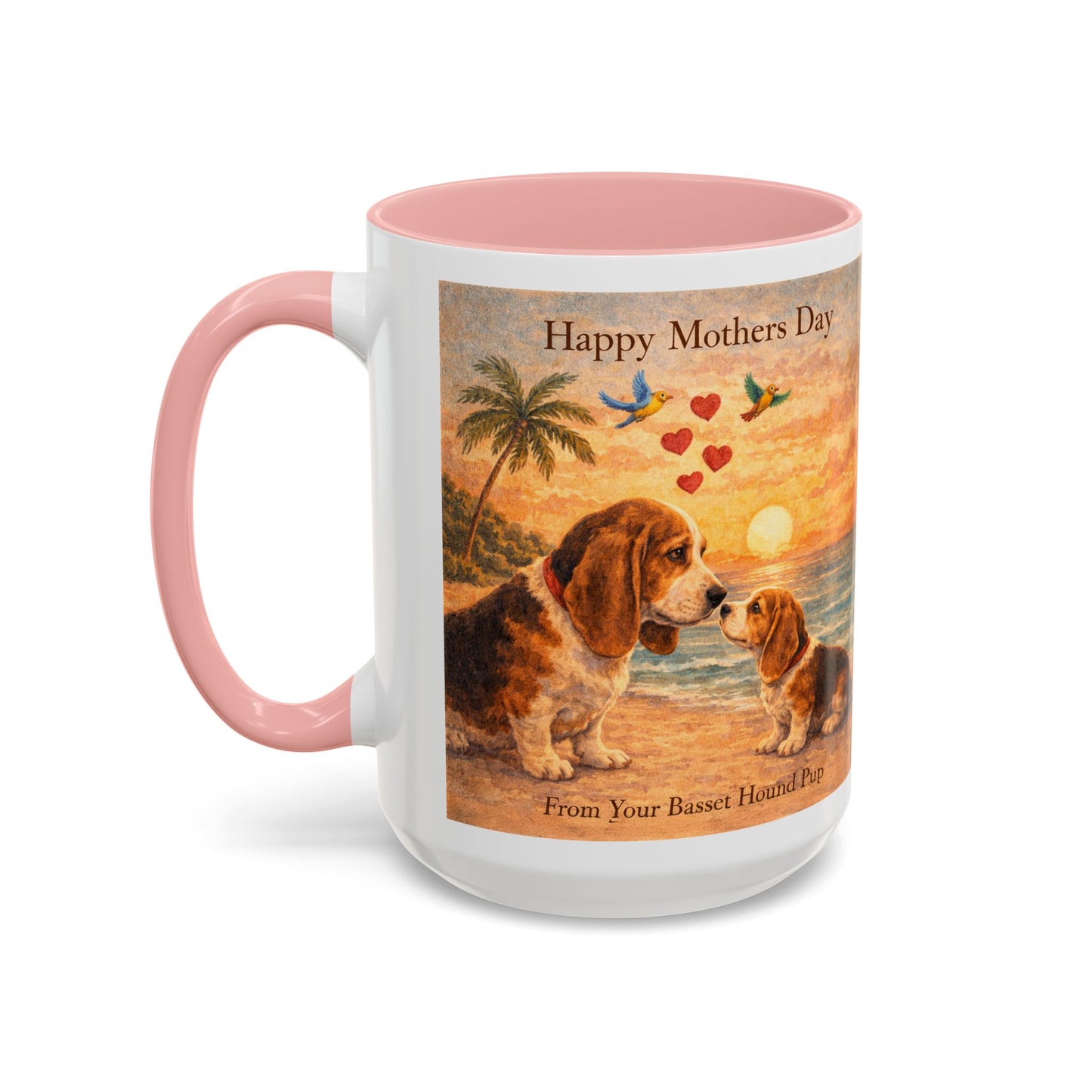 Basset Hounds - Mother's Day Accent Coffee Mug (11, 15oz)