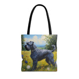 Kerry Blue Terrier Polyester Tote Bag with Artistic Painting