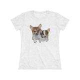 Welsh Corgi 'Cousins' Women's Slim Fit Triblend Tee