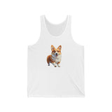 Welsh Corgi Puppy - Unisex Jersey Tank Top