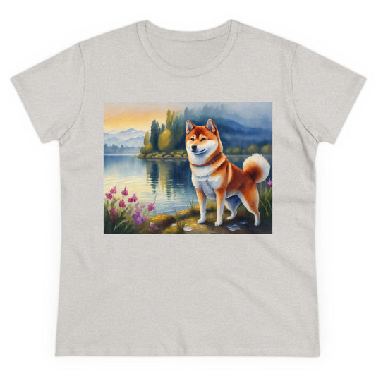 Shiba Inu Women's Midweight Cotton Tee