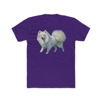 Japanese Spitz - Men's Fitted Cotton Crew Tee