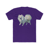 Japanese Spitz - Men's Fitted Cotton Crew Tee