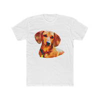Dachshund 'Daisy' Men's Fitted Cotton Crew Tee