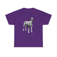 Harlequin Great Dane 'Zeus' Unisex Heavy Cotton Tee