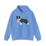 Border Collie 'Andrew' Unisex 50/50 Hooded Sweatshirt