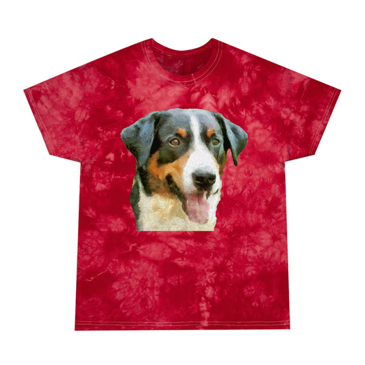 Appenzeller Sennenhund Unisex Cotton Tie-Dye Tee, Crystal