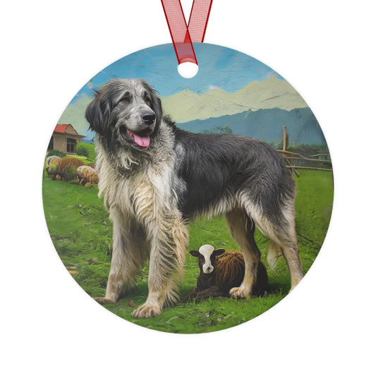 Charming Romanian Carpathian Shepherd Metal Ornaments