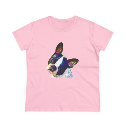 Boston Terrier 'Skipper' Women's Midweight Cotton Tee