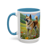 Korean Jindo  Ceramic Accent Mug, 2 sizes