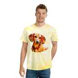 Dachshund 'Daisy' Unisex Cotton Tie-Dye Tee, Cyclone