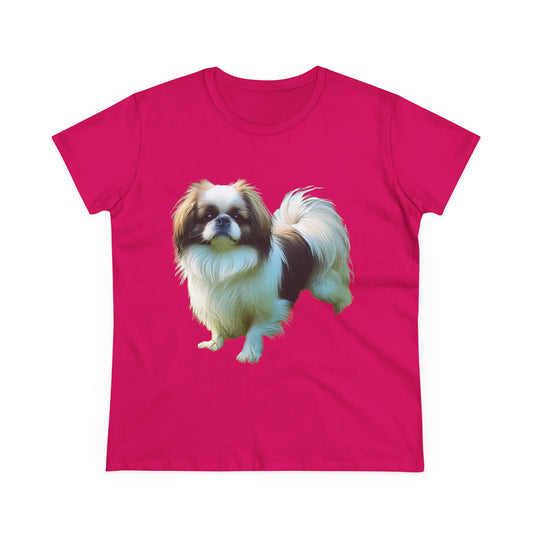 Japanese Chin Women's Midweight Cotton Tee