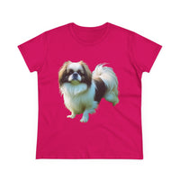 Japanese Chin Women's Midweight Cotton Tee