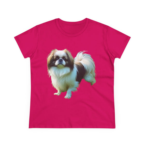 Japanese Chin Women's Midweight Cotton Tee