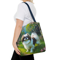 Japanese Chin Polyester Tote Bag (AOP)