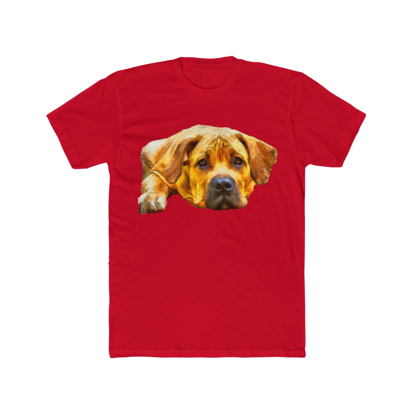 Boerboel Men's Fitted Cotton Crew Tee: Embrace Comfort and Style