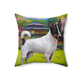 Japaneese Terrier  --  Adorable Dog-Themed Spun Polyester Square Pillow - Perfect for Pet Lovers!